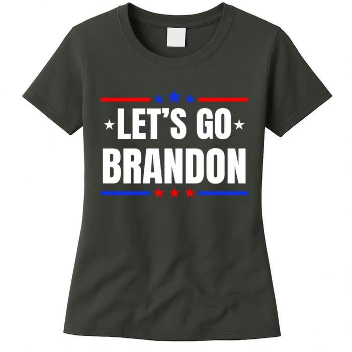 Lets Go Brandon Machado Stars And Strips LGB Womens T-Shirt