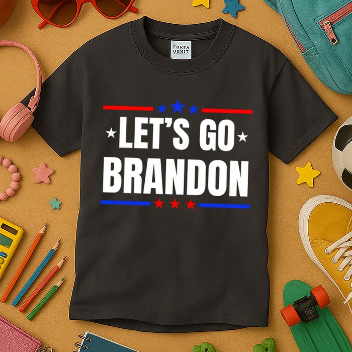 Lets Go Brandon Machado Stars And Strips LGB Kids T-Shirt