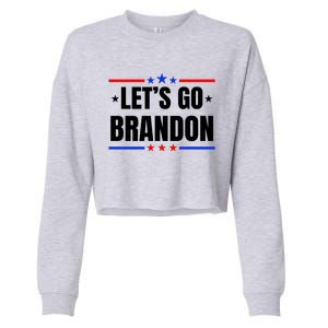 Lets Go Brandon Machado Stars And Strips LGB Cropped Pullover Crew