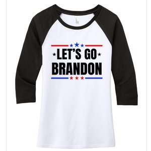 Lets Go Brandon Machado Stars And Strips LGB Women's Tri-Blend 3/4-Sleeve Raglan Shirt