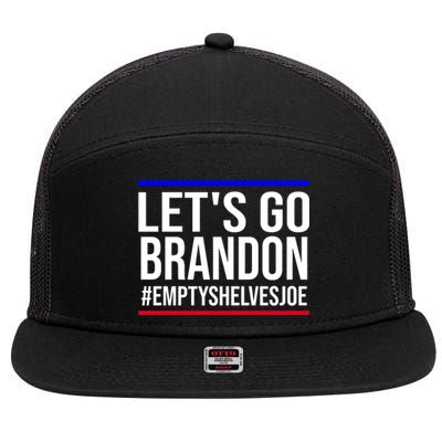 Let's Go Brandon #EmptyShelvesJoe 7 Panel Mesh Trucker Snapback Hat