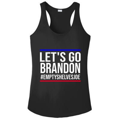 Let's Go Brandon #EmptyShelvesJoe Ladies PosiCharge Competitor Racerback Tank