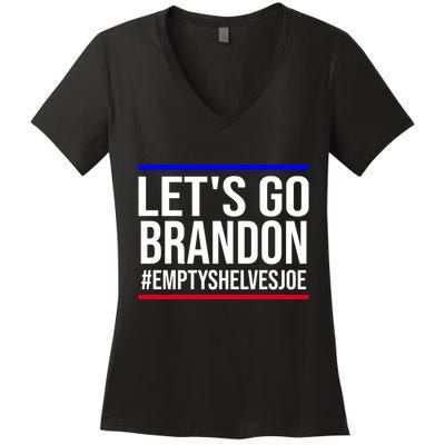 Let's Go Brandon #EmptyShelvesJoe Women's V-Neck T-Shirt