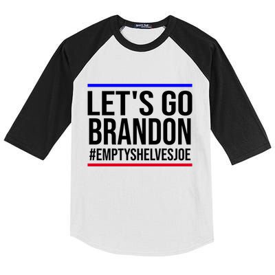 Let's Go Brandon #EmptyShelvesJoe Kids Colorblock Raglan Jersey