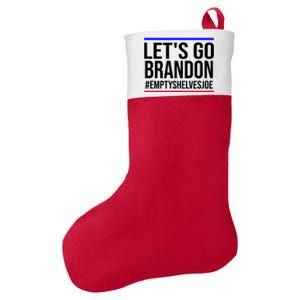 Let's Go Brandon #EmptyShelvesJoe Felt Holiday Christmas Stocking