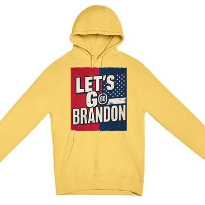 Let’S Go Brandon Conservative Us Flag Premium Pullover Hoodie