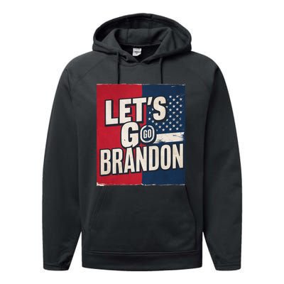 Let’S Go Brandon Conservative Us Flag Performance Fleece Hoodie