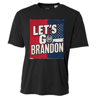 Let’S Go Brandon Conservative Us Flag Cooling Performance Crew T-Shirt