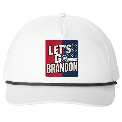 Let’S Go Brandon Conservative Us Flag Snapback Five-Panel Rope Hat