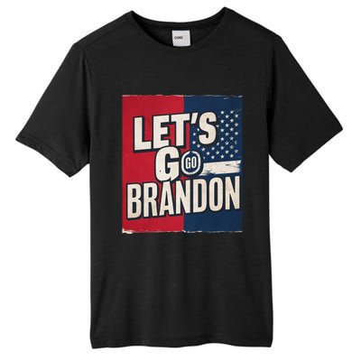 Let’S Go Brandon Conservative Us Flag Tall Fusion ChromaSoft Performance T-Shirt