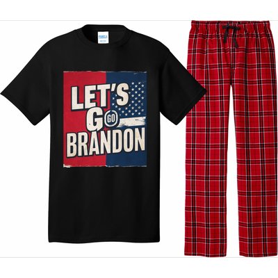 Let’S Go Brandon Conservative Us Flag Pajama Set