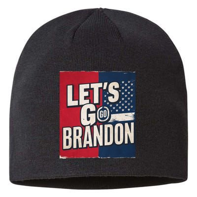 Let’S Go Brandon Conservative Us Flag Sustainable Beanie