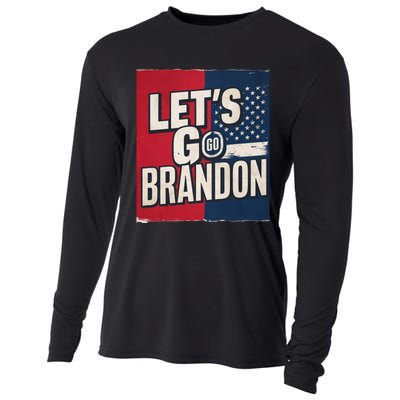 Let’S Go Brandon Conservative Us Flag Cooling Performance Long Sleeve Crew