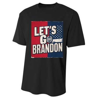 Let’S Go Brandon Conservative Us Flag Performance Sprint T-Shirt