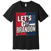 Let’S Go Brandon Conservative Us Flag Premium T-Shirt