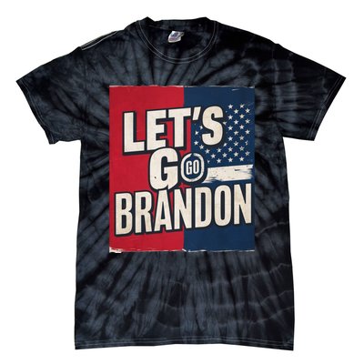 Let’S Go Brandon Conservative Us Flag Tie-Dye T-Shirt