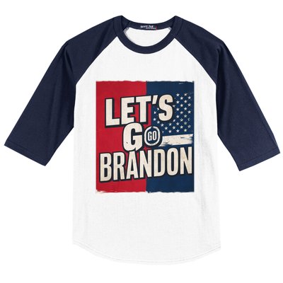 Let’S Go Brandon Conservative Us Flag Baseball Sleeve Shirt