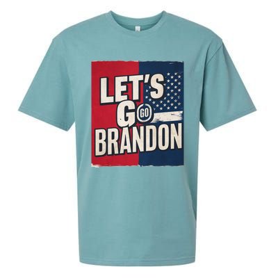 Let’S Go Brandon Conservative Us Flag Sueded Cloud Jersey T-Shirt