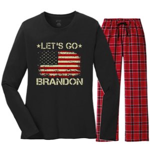 Lets Go Brandon Lets Go Brandon Women's Long Sleeve Flannel Pajama Set 