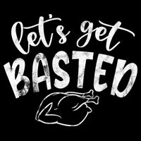 Let's Get Basted Funny Thanksgiving Turkey 7-Panel Snapback Hat