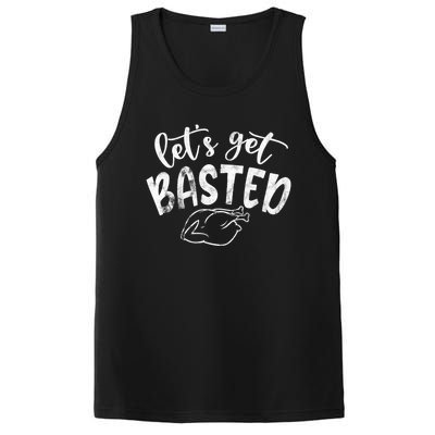 Let's Get Basted Funny Thanksgiving Turkey PosiCharge Competitor Tank