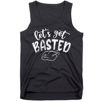 Let's Get Basted Funny Thanksgiving Turkey Tank Top