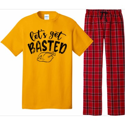 Let's Get Basted Funny Thanksgiving Turkey Pajama Set