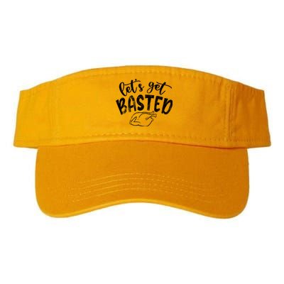 Let's Get Basted Funny Thanksgiving Turkey Valucap Bio-Washed Visor