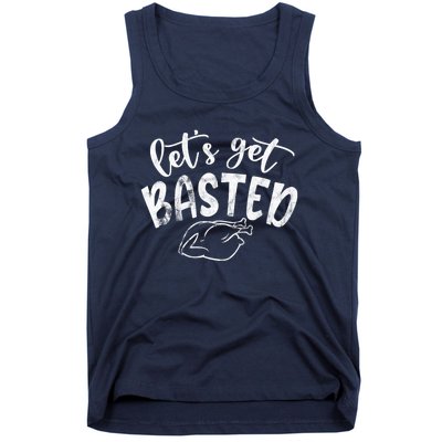 Let's Get Basted Funny Thanksgiving Turkey Tank Top