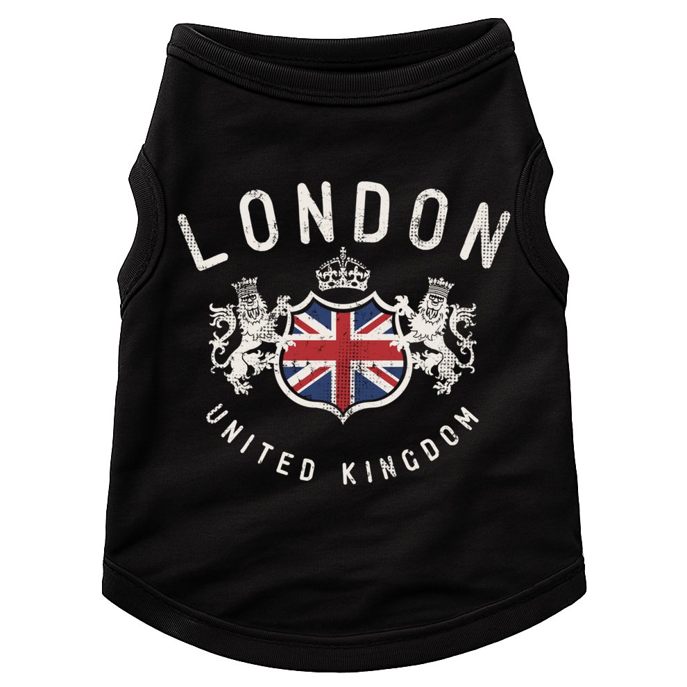 London Great Britain Vintage Crown Gift Doggie Tank