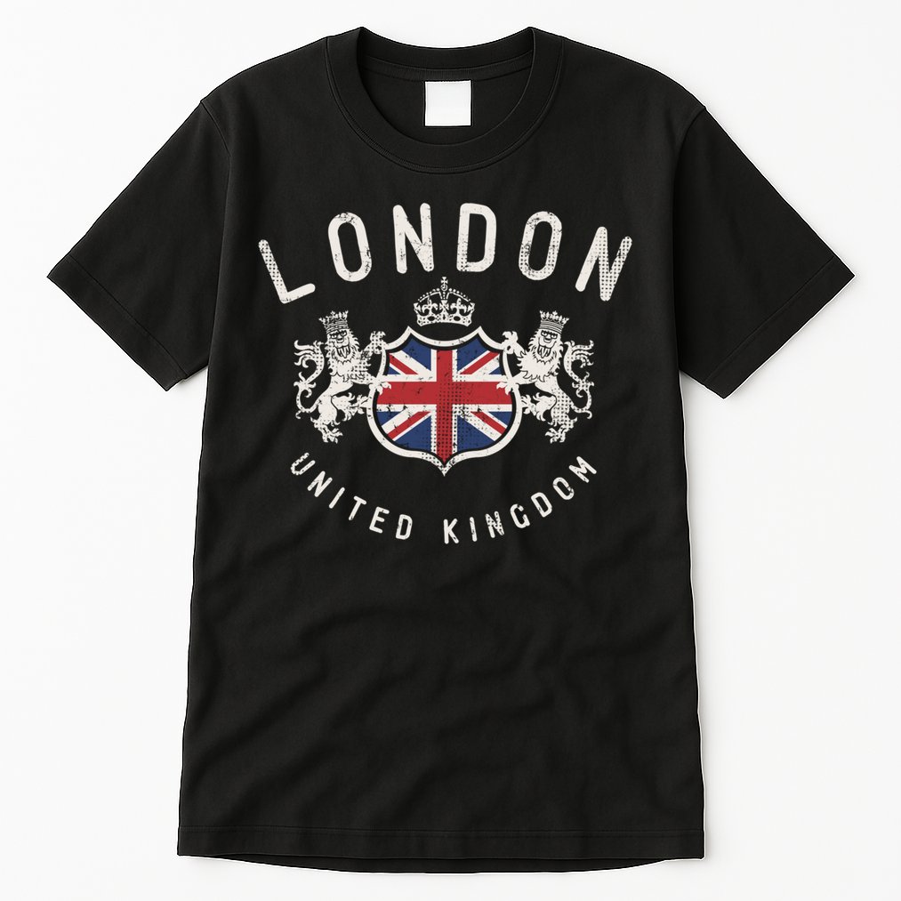 London Great Britain Vintage Crown Gift Tall T-Shirt