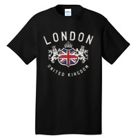 London Great Britain Vintage Crown Gift Tall T-Shirt