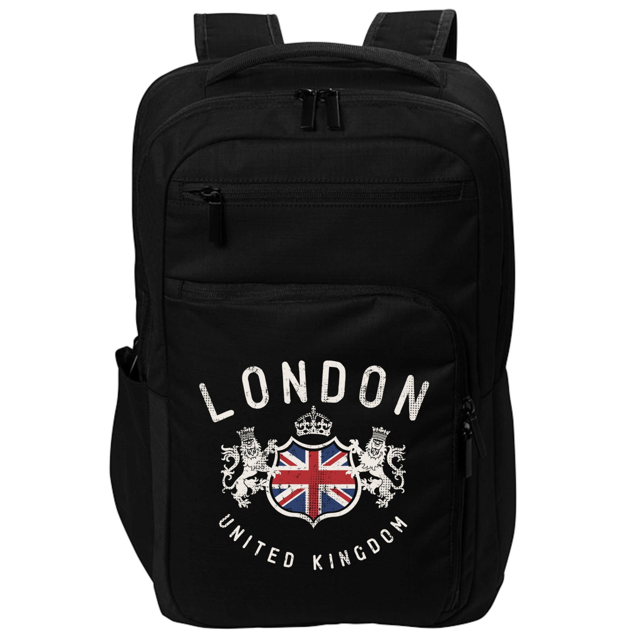 London Great Britain Vintage Crown Gift Impact Tech Backpack