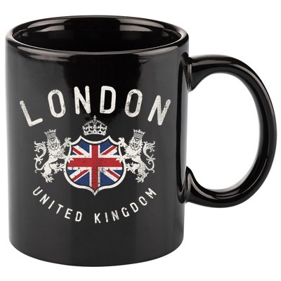 London Great Britain Vintage Crown Gift 11oz C Handle Ceramic Mug