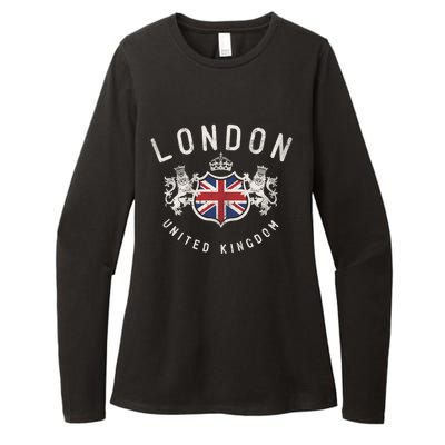 London Great Britain Vintage Crown Gift Womens CVC Long Sleeve Shirt