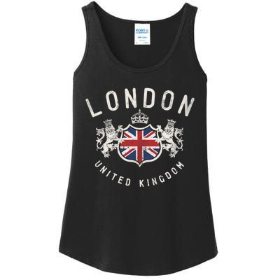 London Great Britain Vintage Crown Gift Ladies Essential Tank