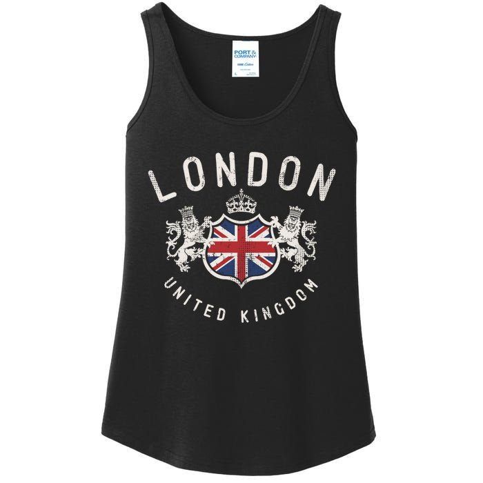 London Great Britain Vintage Crown Gift Ladies Essential Tank