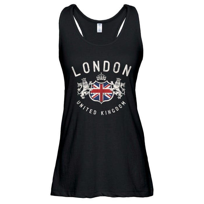 London Great Britain Vintage Crown Gift Ladies Essential Flowy Tank