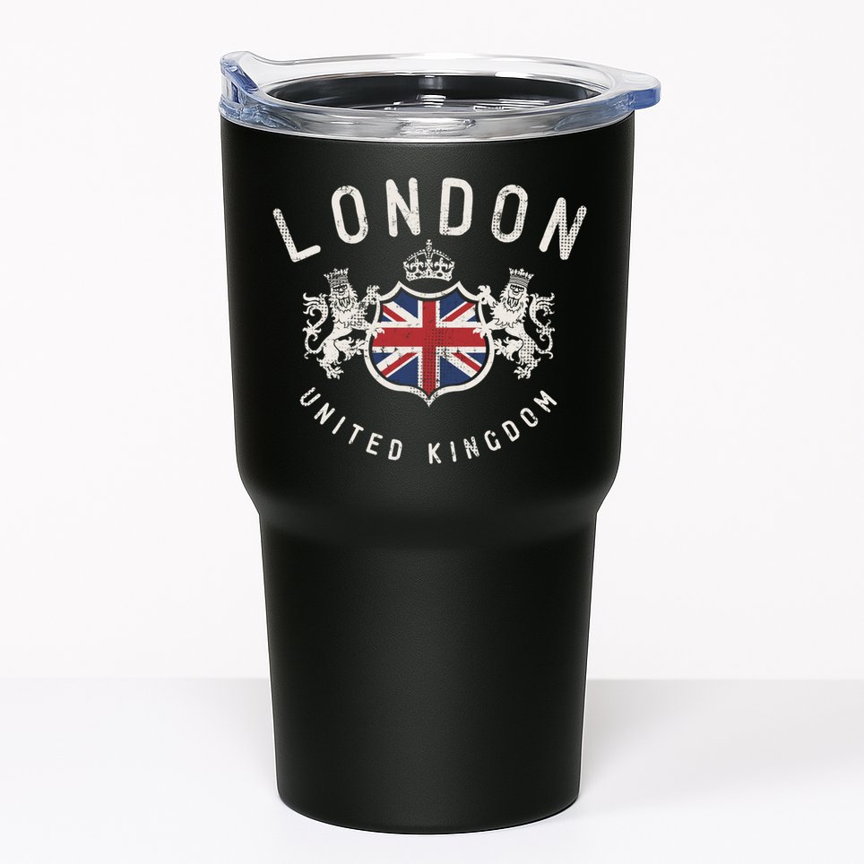 London Great Britain Vintage Crown Gift Tumbler