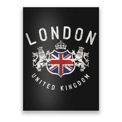 London Great Britain Vintage Crown Gift Poster