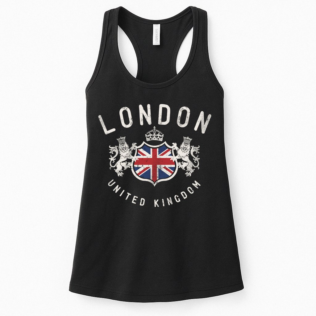 London Great Britain Vintage Crown Gift Womens Tank Top