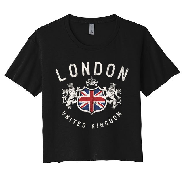 London Great Britain Vintage Crown Gift Crop Top