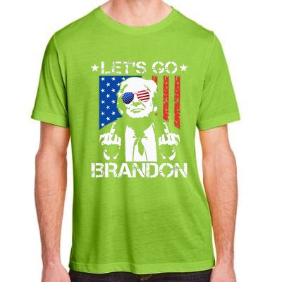 Let's Go Brandon Trump Middle Finger Flag Adult ChromaSoft Performance T-Shirt