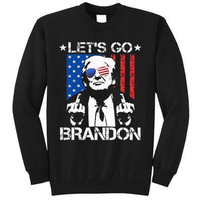 Let's Go Brandon Trump Middle Finger Flag Sweatshirt