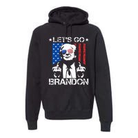 Let's Go Brandon Trump Middle Finger Flag Premium Hoodie