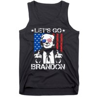 Let's Go Brandon Trump Middle Finger Flag Tank Top