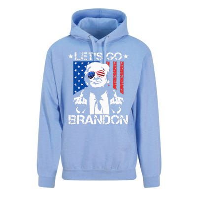 Let's Go Brandon Trump Middle Finger Flag Unisex Surf Hoodie