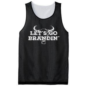 LetS Go Brandin Cattle Skull Rancher Mesh Reversible Basketball Jersey Tank