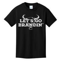 LetS Go Brandin Cattle Skull Rancher Kids T-Shirt