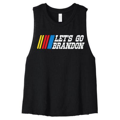 Let's Go Brandon Lets Go Brandon Lets Go Brandon Let's Go Brandon Women's Racerback Cropped Tank